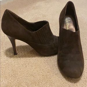 Cole Haan brown suede Nike air booties